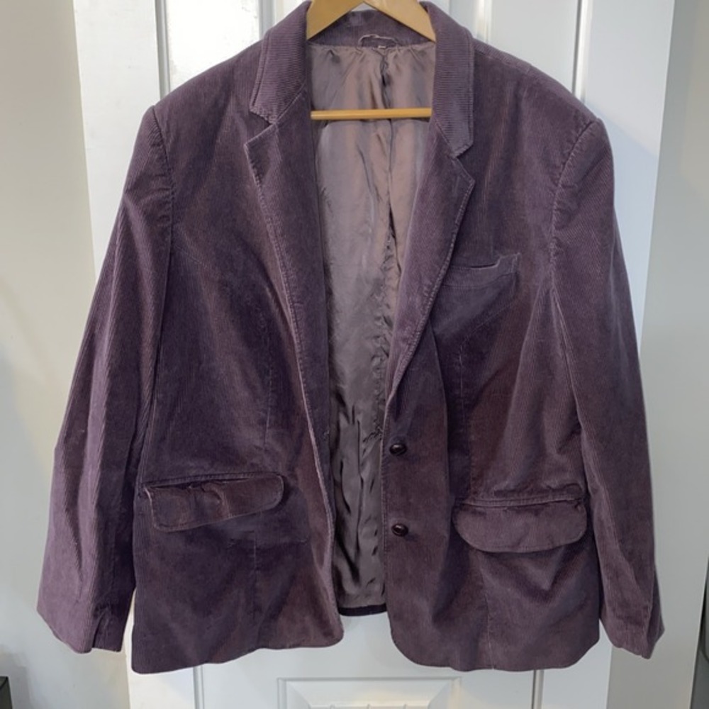 Vintage Women's Sears Classic Fashion's Purple Blazer Jacket. 100% Cotton Shell